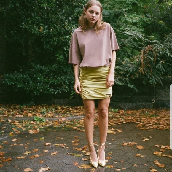ZARA DRAPED MINI SKIRT - Picture 4 of 5